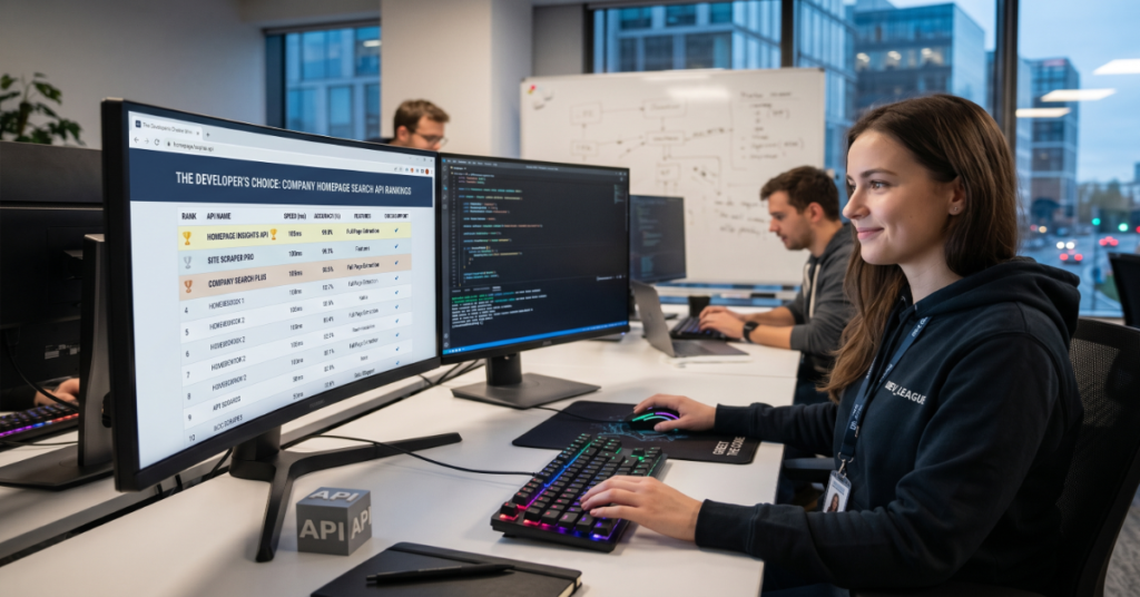 Best API to Search a Company's Homepage