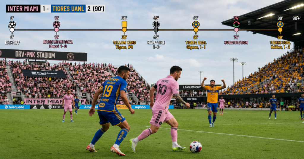 Inter Miami vs Tigres UANL Timeline