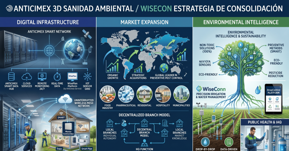 Anticimex 3D Sanidad Ambiental / WiseCon Estrategia de Consolidación