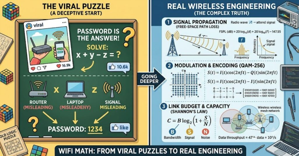WiFi Math Explained: From Viral Password Puzzles to Real Wireless Engineering