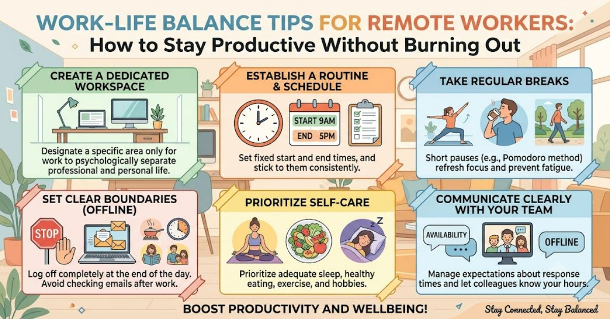 Work Life Balance Tips for Remote Workers: How to Stay Productive Without Burning Out