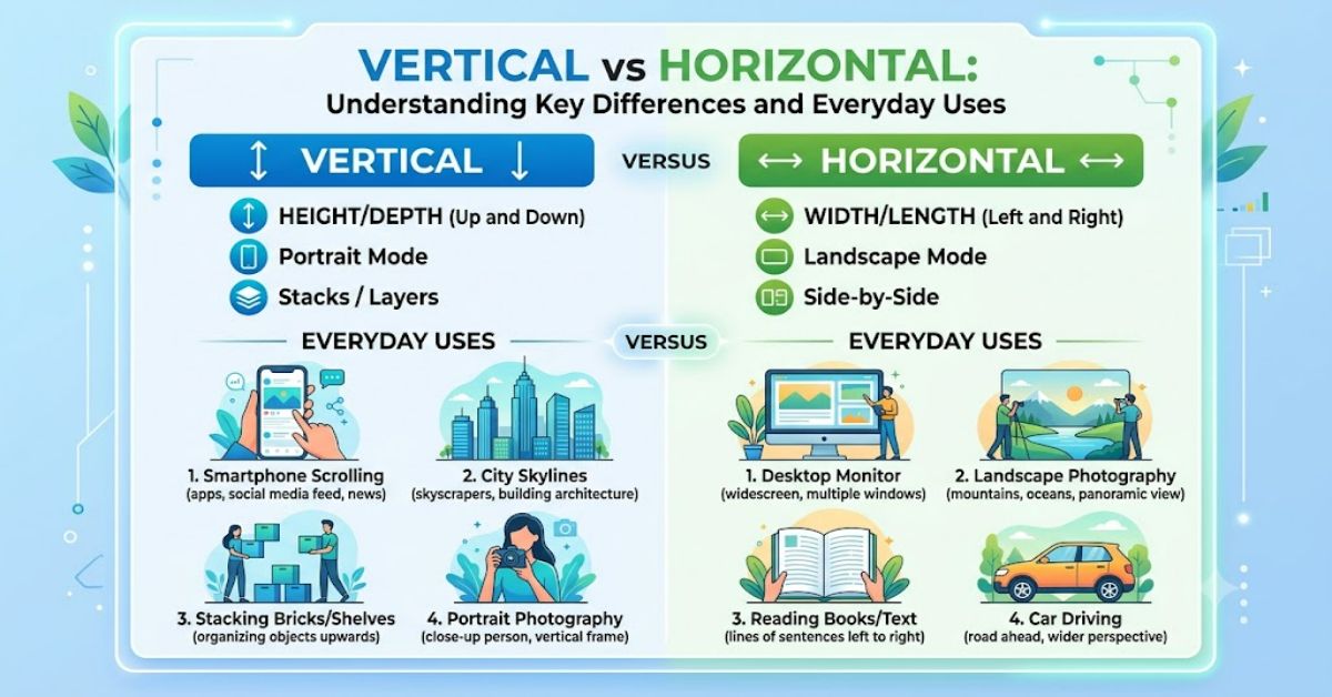 Vertical vs Horizontal: Understanding the Key Differences and Everyday Uses