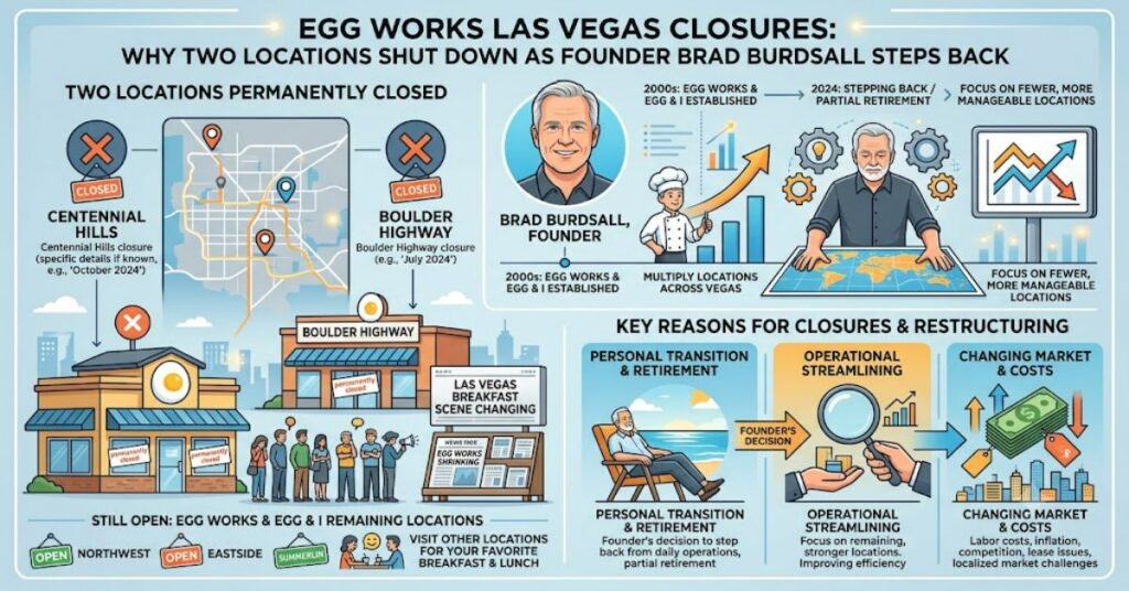 Egg Works Las Vegas Closures: Why Two Locations Shut Down as Founder Brad Burdsall Steps Back