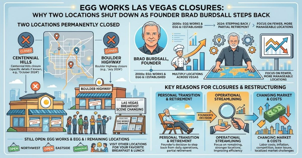 Egg Works Las Vegas Closures: Why Two Locations Shut Down as Founder Brad Burdsall Steps Back