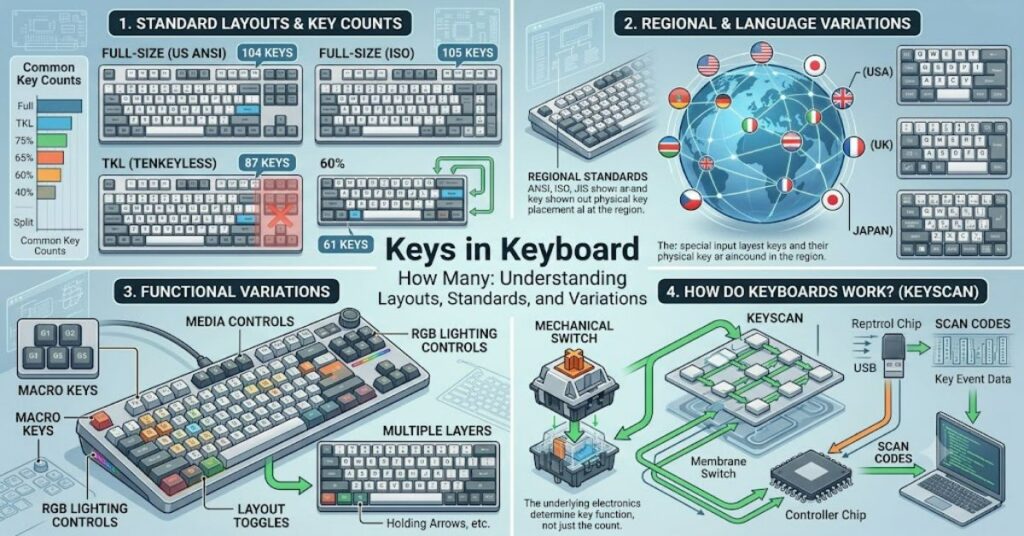 Keys in Keyboard How Many: Understanding Layouts, Standards, and Variations