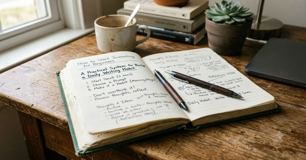 How to Start Journaling for Beginners: A Practical System to Build a Daily Writing Habit