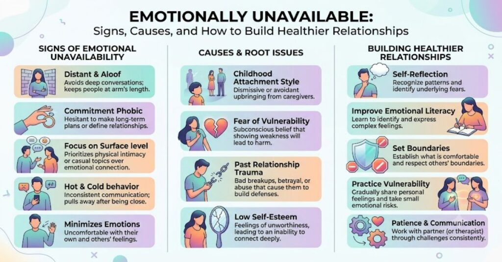 Emotionally Unavailable: Signs, Causes, and How to Build Healthier Relationships
