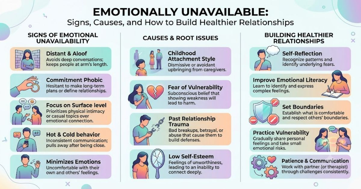 Emotionally Unavailable: Signs, Causes, and How to Build Healthier Relationships