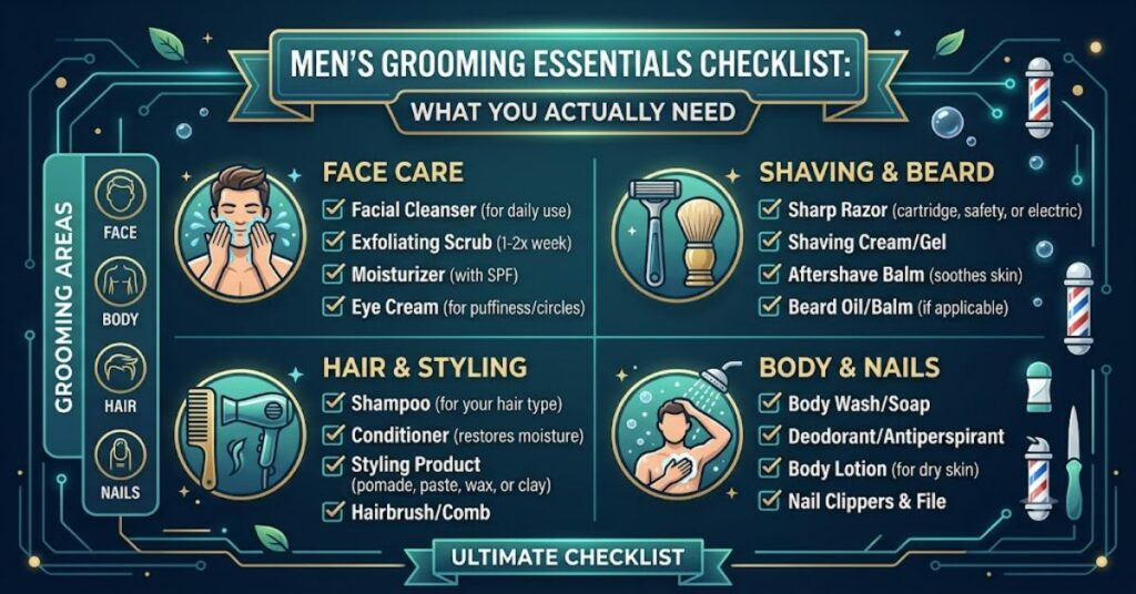 Men's Grooming Essentials Checklist: What You Actually Need