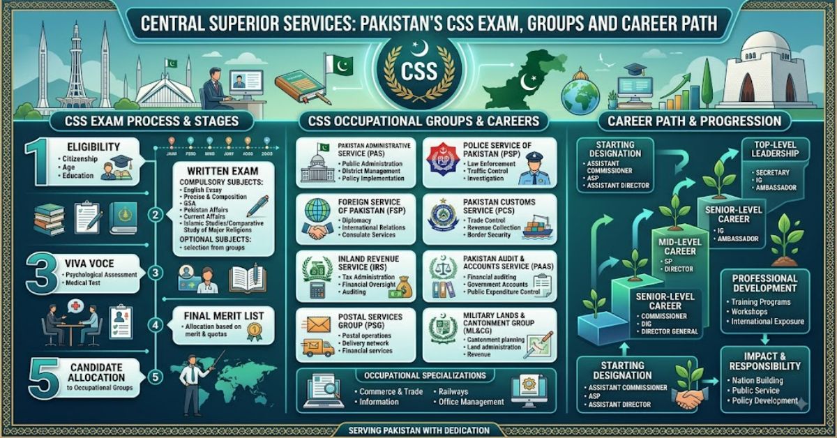 Central Superior Services: Pakistan’s CSS Exam, Groups and Career Path