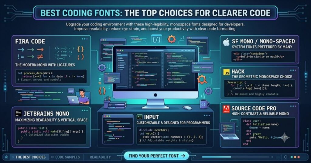 Best Coding Fonts: The Top Choices for Clearer Code