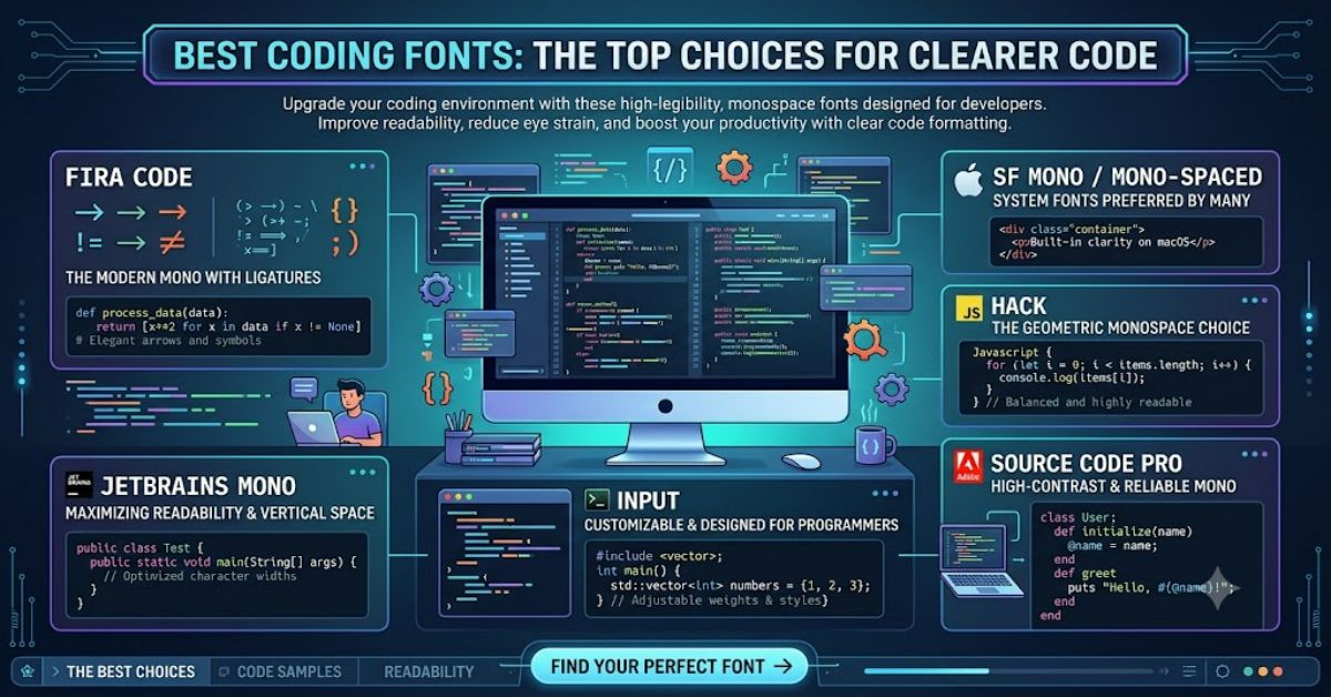 Best Coding Fonts: The Top Choices for Clearer Code