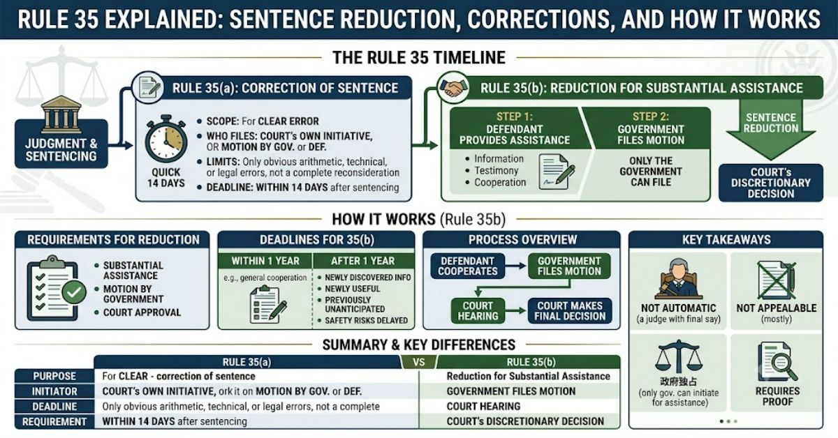Rule 35 Explained: Sentence Reduction, Corrections, and How It Works