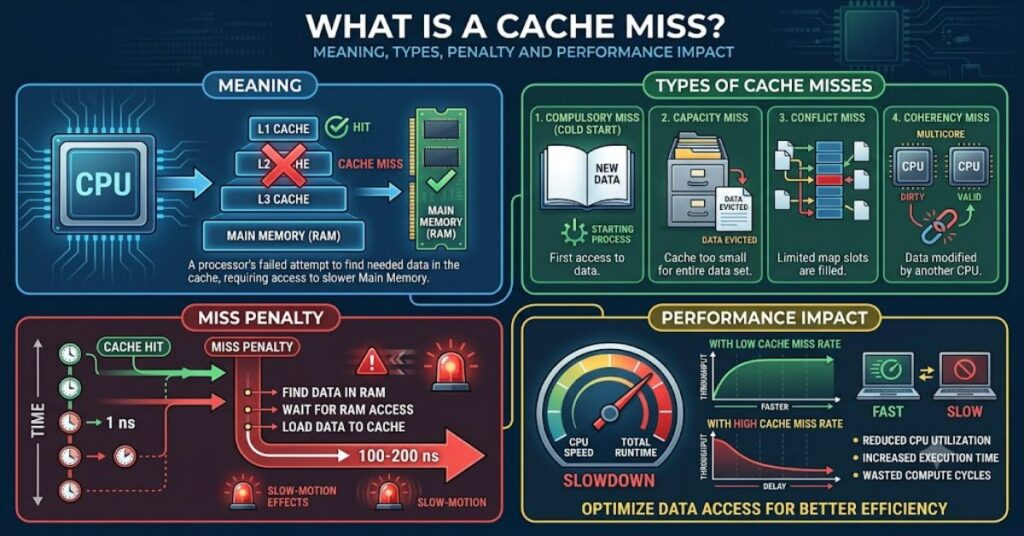 What Is a Cache Miss? Meaning, Types, Penalty and Performance Impact