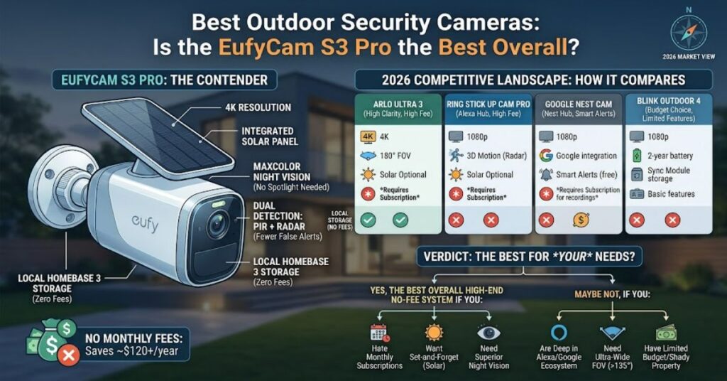 Best Outdoor Security Cameras: Is the EufyCam S3 Pro the Best Overall?
