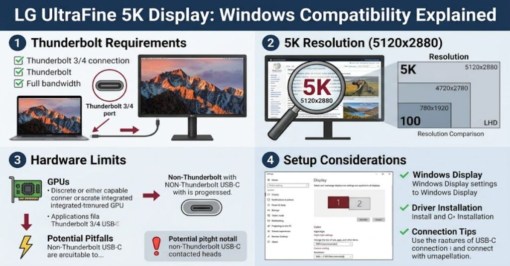 LG 5K Display Windows: Compatibility, Setup and Limitations
