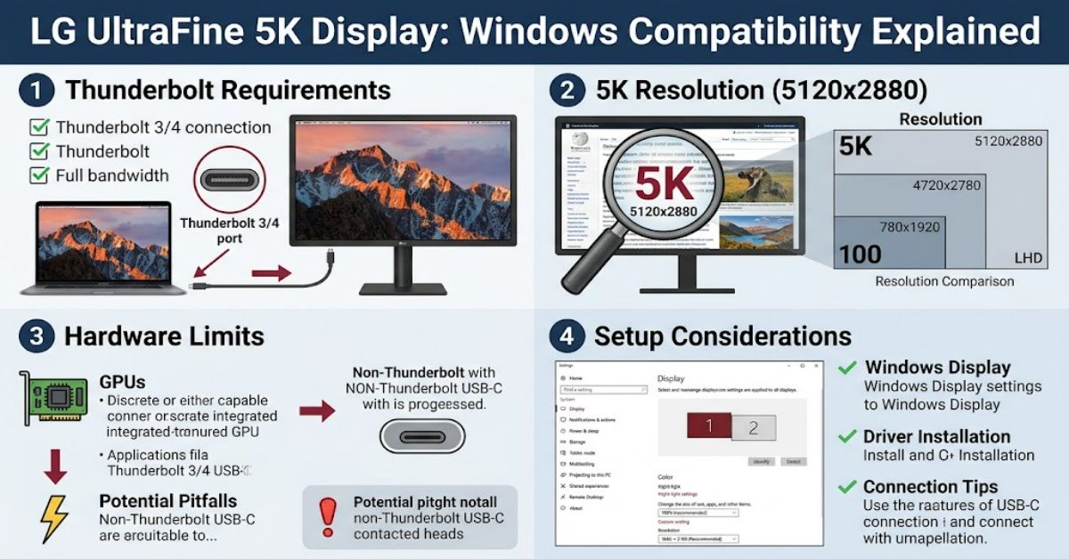LG 5K Display Windows: Compatibility, Setup and Limitations