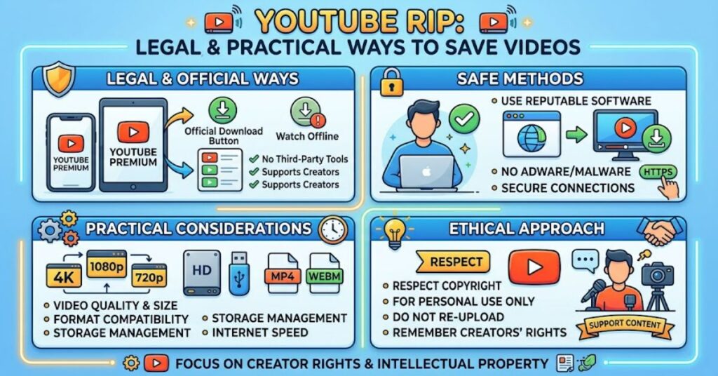YouTube Rip: Legal, Safe and Practical Ways to Save Videos
