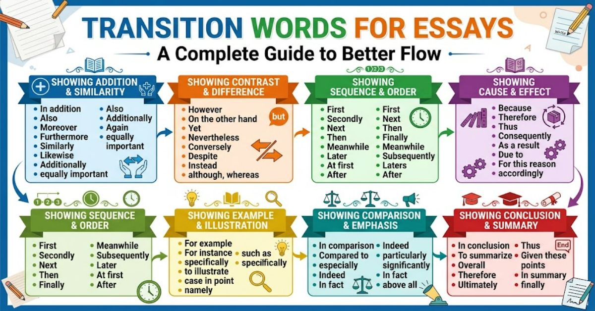 Transition Words for Essays: A Complete Guide to Better Flow